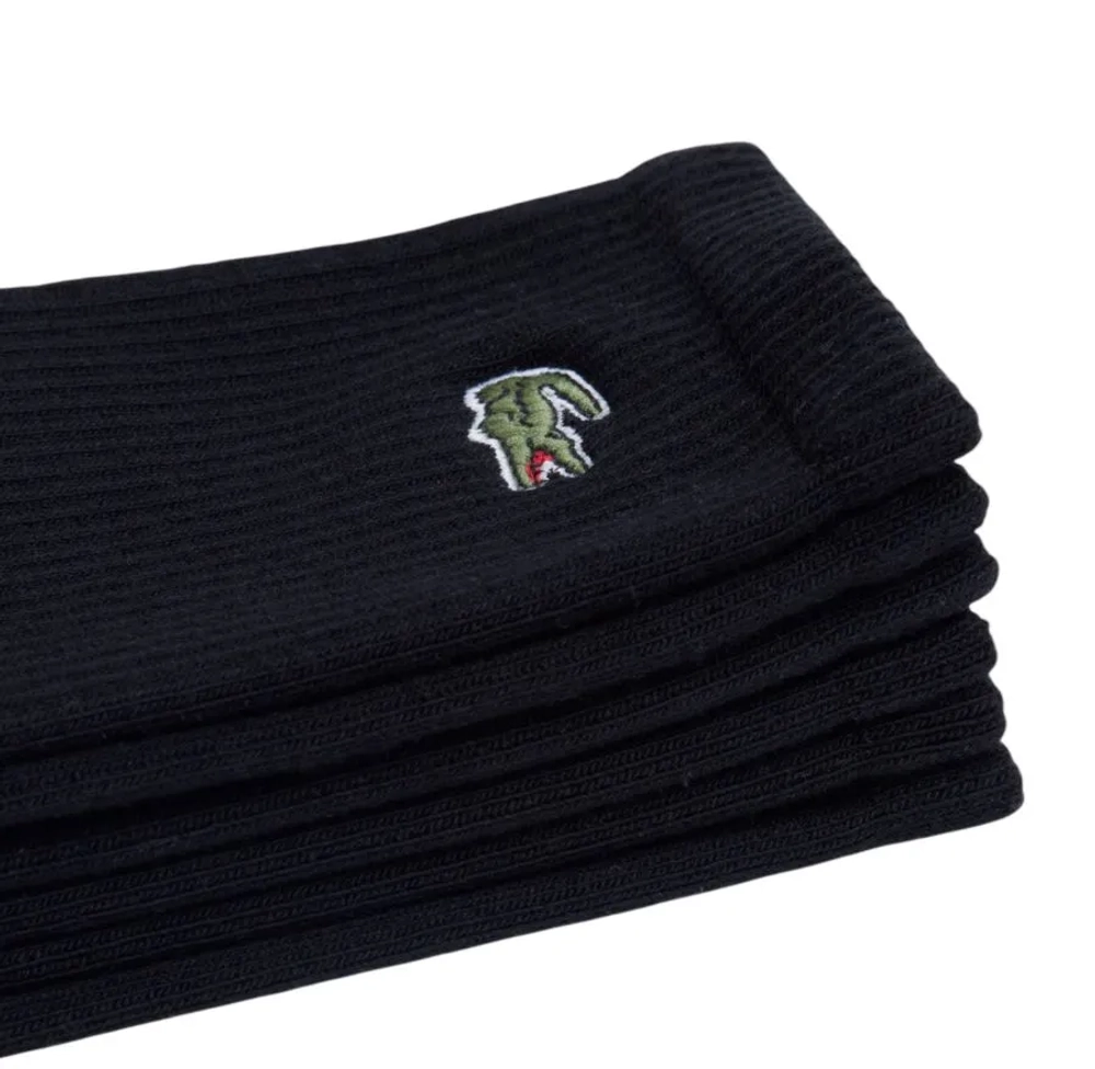 Теннисные носки Lacoste Long Ribbed 3P - black