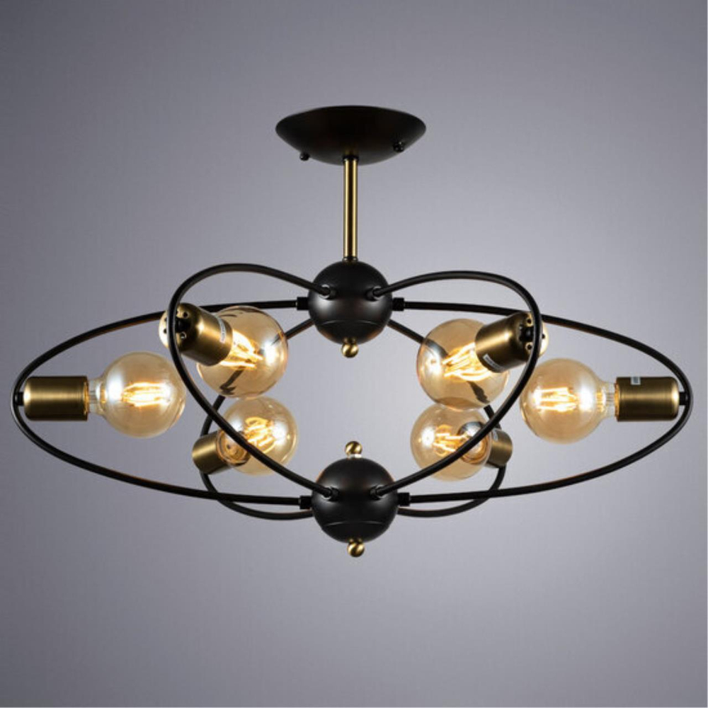 Потолочная люстра Arte Lamp GLASGOW A1963PL-6BK