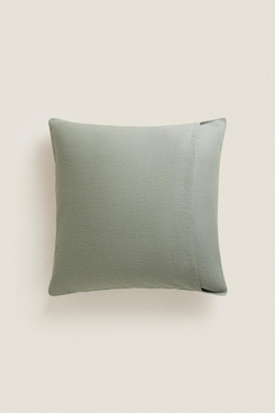 ZARA HOME ОДНОТОННЫЙ ЧЕХОЛ ДЛЯ ДЕКОРАТИВНОЙ ПОДУШКИ, ЗЕЛЕНОВАТЫЙ