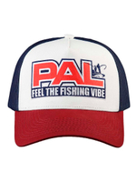 Бейсболка PAL 2023 Feel The Fishing Vibe #бордовая сетка коричневый козырек