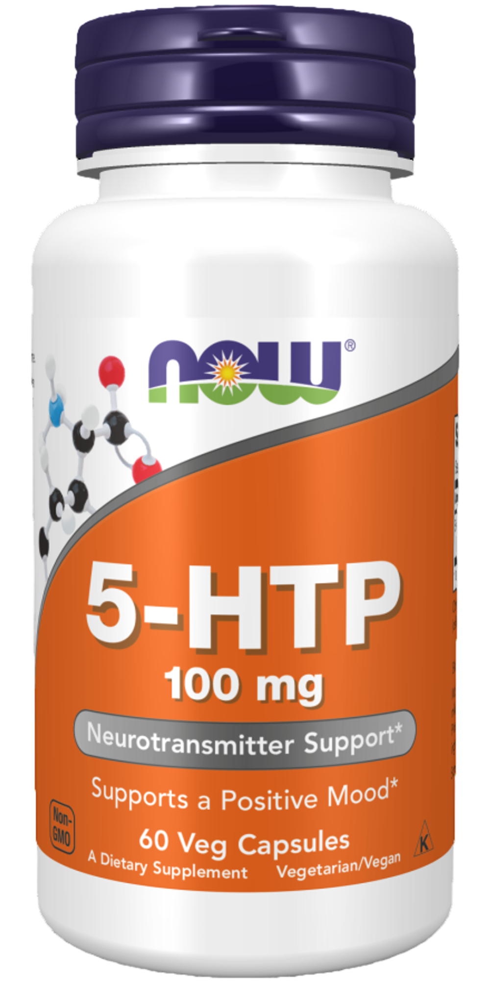 NOW Foods, 5-HTP 100 mg, 60 Veg Capsules | 5-HTP, 100 mg, 60 kapsula