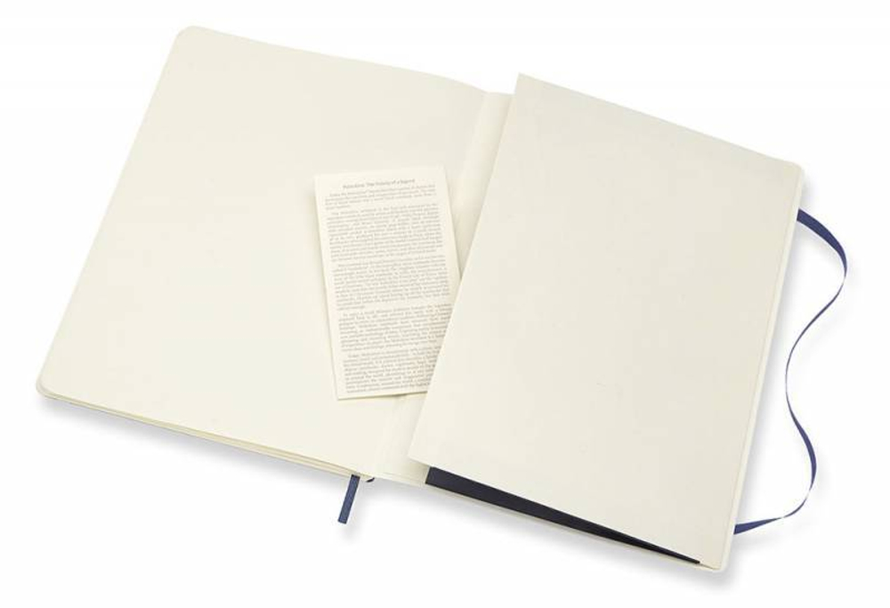 Блокнот Moleskine Classic Soft (QP623B20) 19х25cм 192стр. без линовки, мягкая обложка, синий сапфир