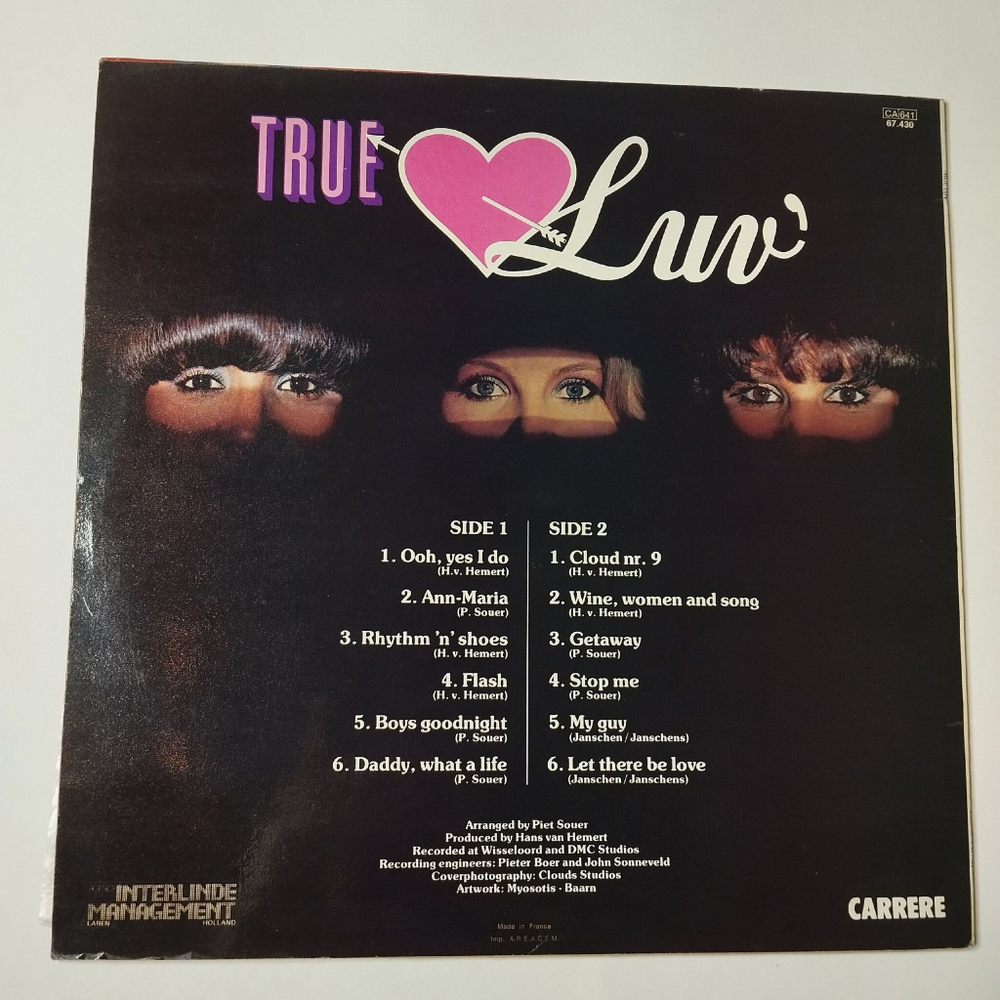 Винтажная виниловая пластинка LP True Luv (France 1979)