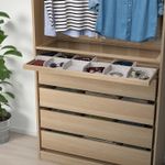 Полка выдвижная IKEA KOMPLEMENT (КОМПЛЕМЕНТ), Белый морёный дуб, 100x35 см