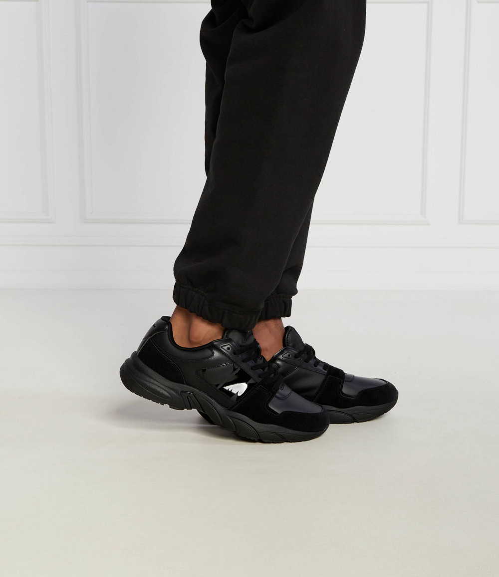 Кожаные кроссовки retro tennis laceup CALVIN KLEIN JEANS - черный(YM0YM00745)