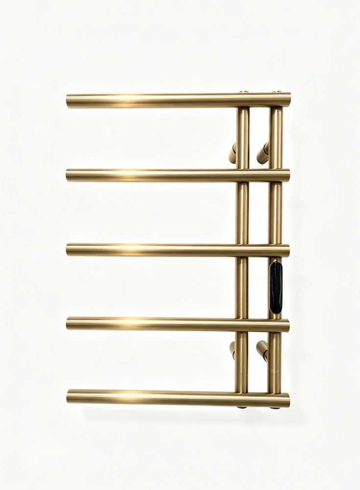 Полотенцесушитель электрический REIN Double Classic 5-Brushed rose gold правый 580*400 мм