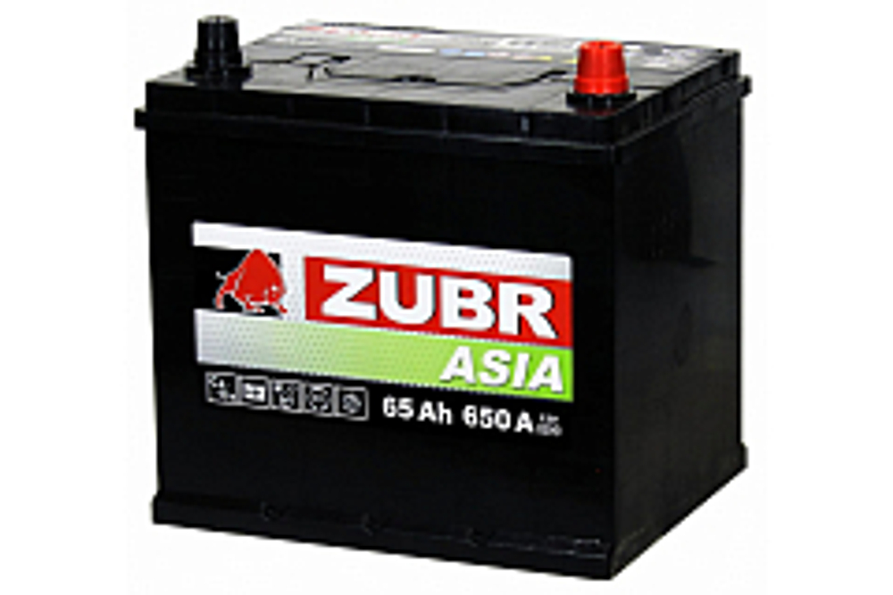 Аккумулятор 6СТ-65 А.ч.,  о.п., R+, ZUBR ULTRA ASIA (JIS)