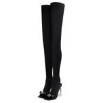 VERSACE Gianni Over the knee Boots 10.5cm Women"s Black