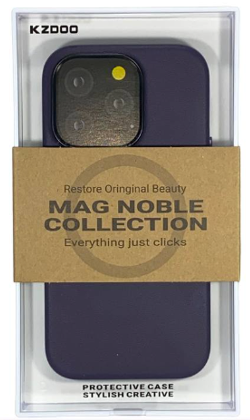 Накладка для i-Phone 15 Pro K-Doo Mag Noble кожаная фиолетовая