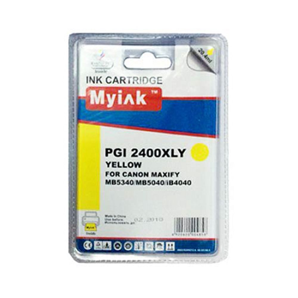 Картридж MyInk, аналог CANON PGI-2400XLY для MAXIFY MB5340/MB5040/iB4040 Yellow (20,4ml, Pigment)
