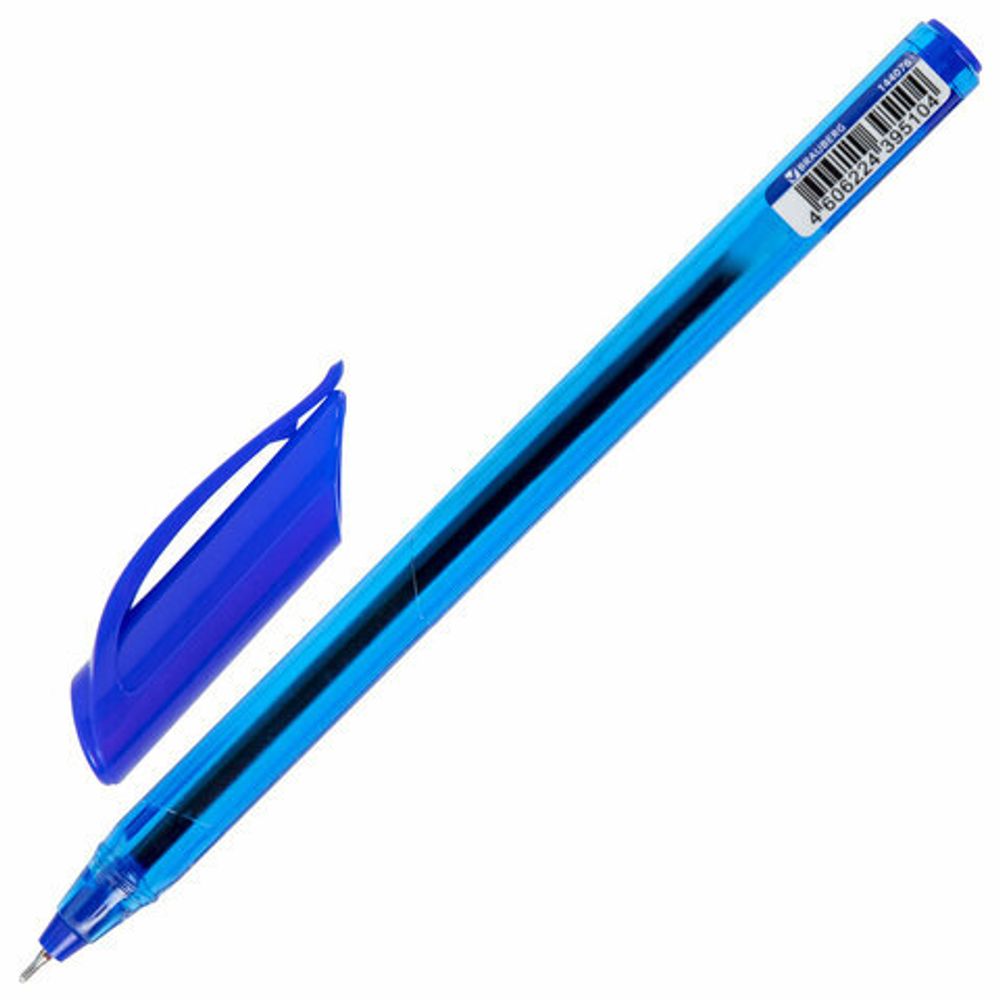 Ручка гелевая BRAUBERG "Extra Glide Gel", 1шт, СИНЯЯ, трехгранная, игольчатый наконечник 0,7 мм, линия 0,5 мм, 144076