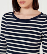 Блузка 5X2 RIB O-NK LS Tommy Hilfiger - темно-синий(WW0WW38869)