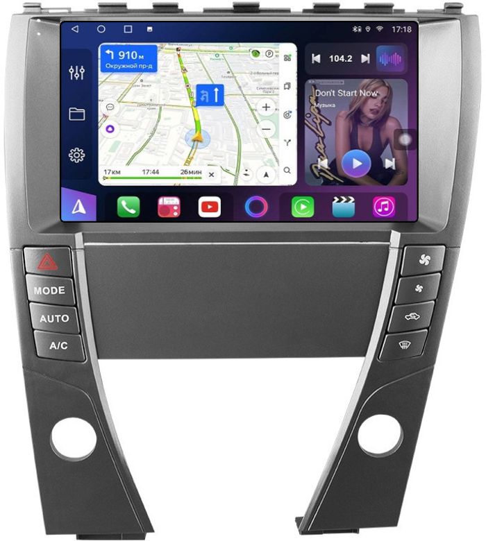 Магнитола для Lexus ES350 XV40 2006-2012 (проводка AB) - FarCar S500-TS20 монитор 9.5" 2K QLED на Android 14, Быстрейшая, CarPlay, 4G SIM-слот