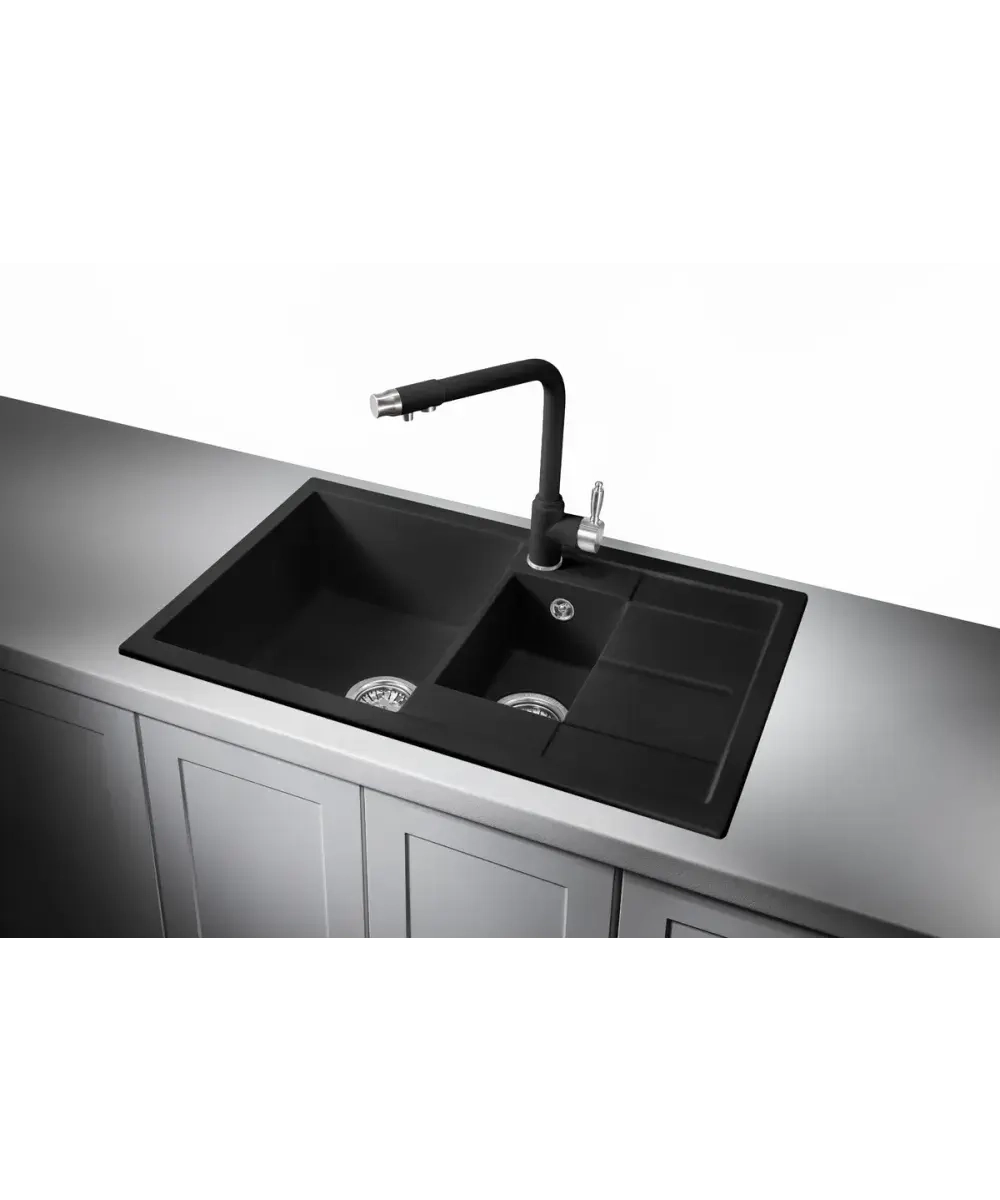 Кухонная мойка Kuppersberg MODENA 60 NL 1,5B1D DEEP BLACK фото 2