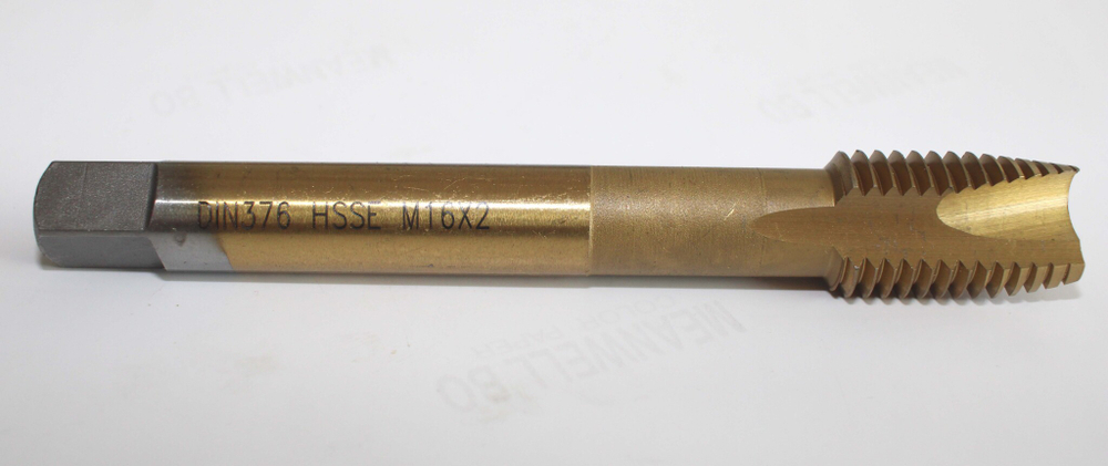 Метчик M16 DIN376 ISO2(6H) HSSE TiN MT-0160 SunTap -X