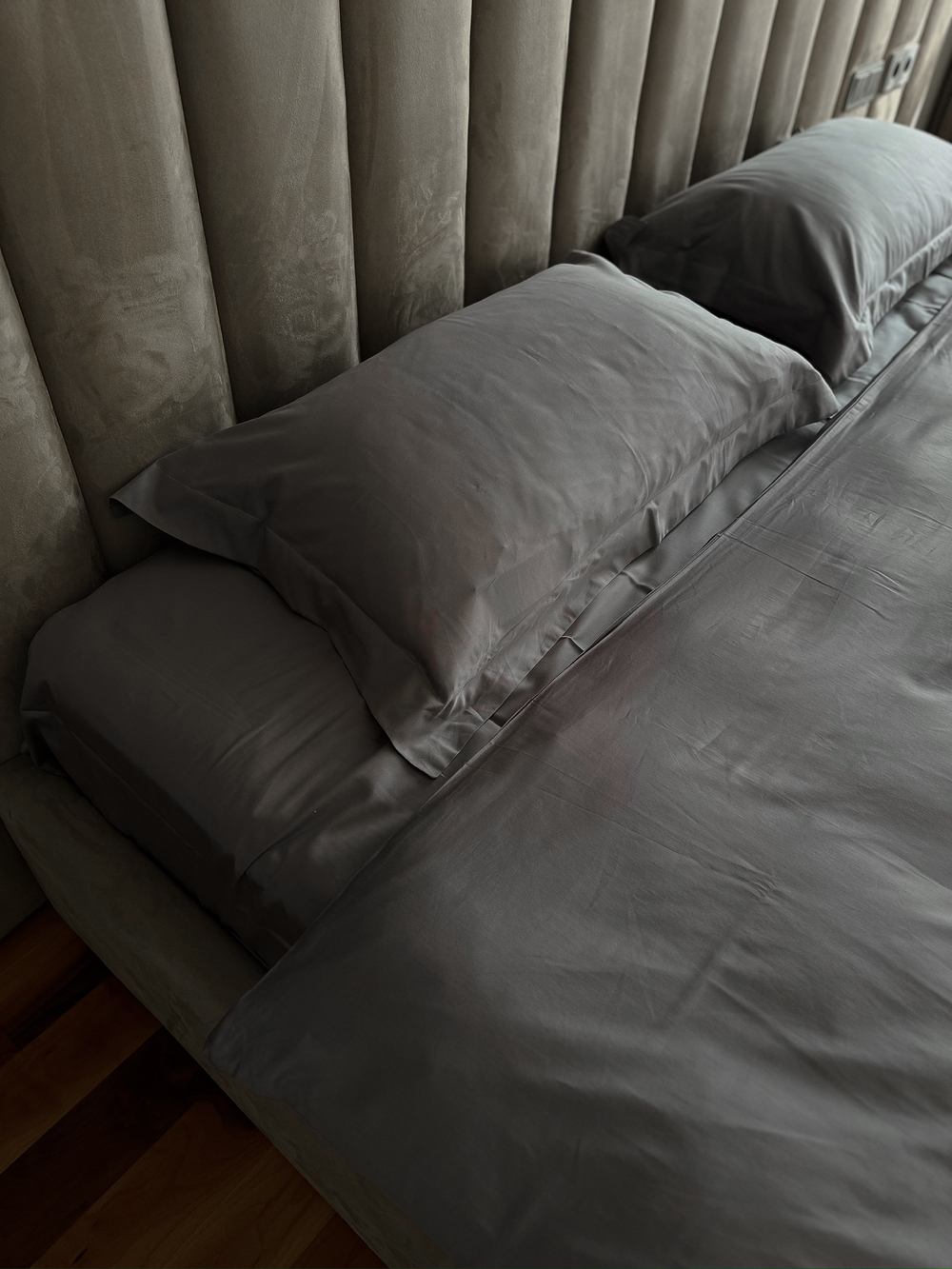 Однотонное постельное белье | Dark Grey