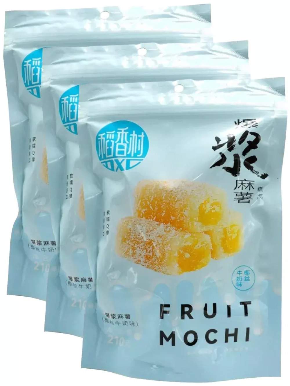 Моти Fruit Popping Mochi вкус кокосового молока, 210 г * 3шт