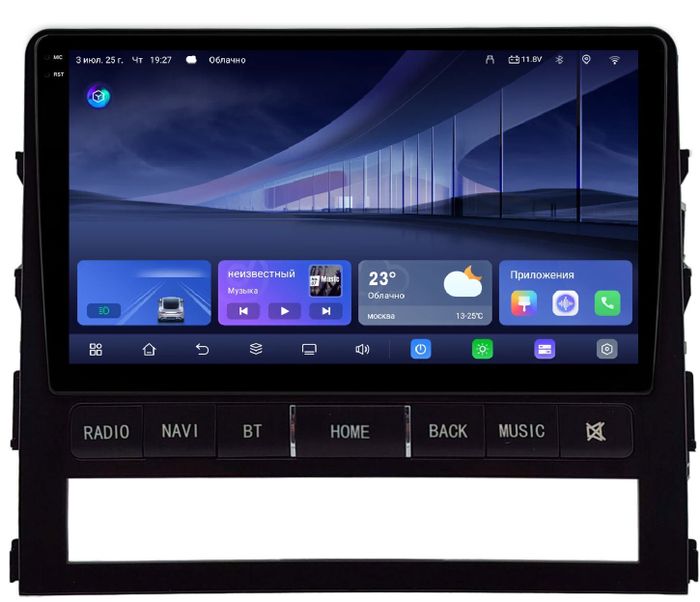 Магнитола для Toyota Land Cruiser 200 2015-2021 (без JBL) - Kuberg QLed+2K, Android 14, TS105, Быстрейшая, CarPlay, SIM-слот
