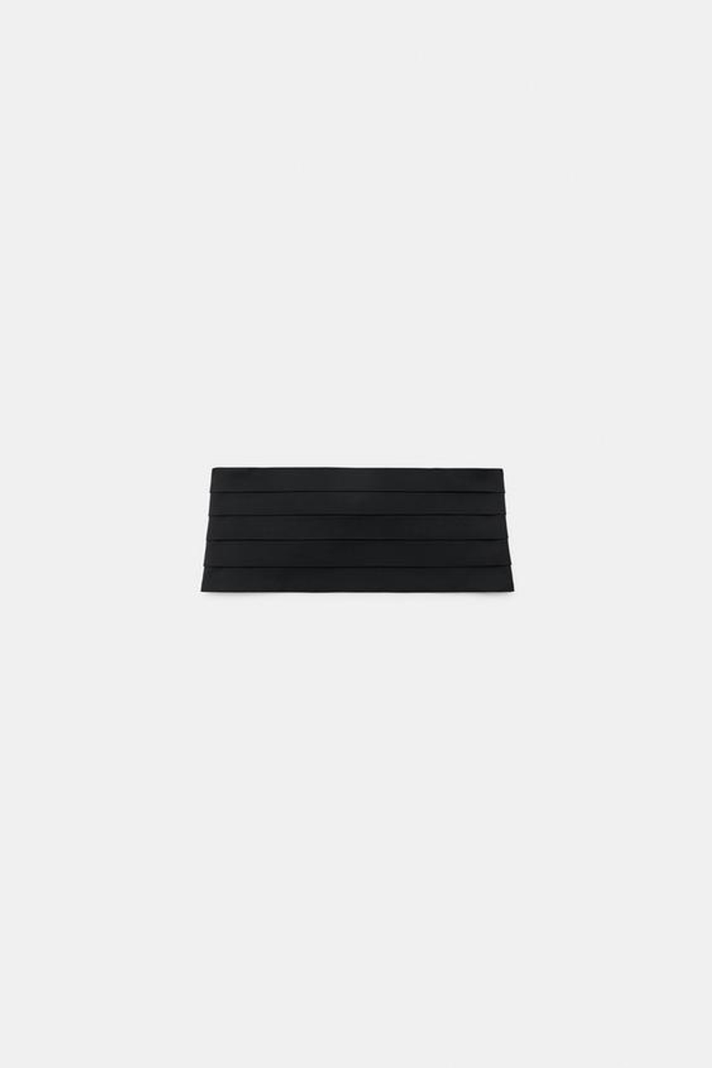 ZARA РЕМЕНЬ-КОРСЕТ С ПЛИССИРОВКОЙ, ЧЕРНЫЙ