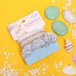 Резинки для волос 5шт «The Star Collection», цвет серебро, d-6см (блистер Единорог)