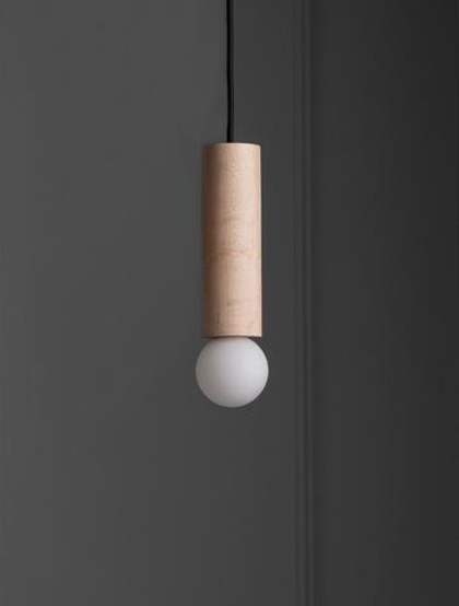 Wood Cylinder Pendant 08" by ALLIED MAKER