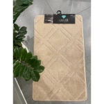 Комплект ковриков для ванной и туалета My Crystal 50*60 и 60*100 Плитка,Ромб,бежевый