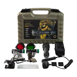 Тактический фонарь Armytek Viking Pro Max Extended Set (тёплый свет) - кейс и полный комплект