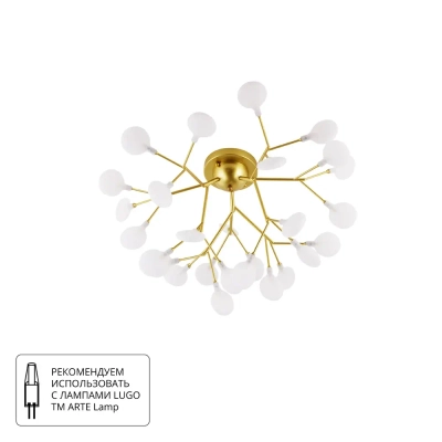 Потолочная люстра Arte Lamp CANDY A7274PL-27GO, 27хG4