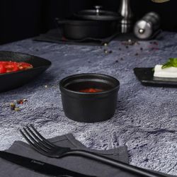 Соусник 110 мл d 7,7 см h4,1 см круглый фарфор Smooth Black Raw Stellar P.L. Proff Cuisine [12]