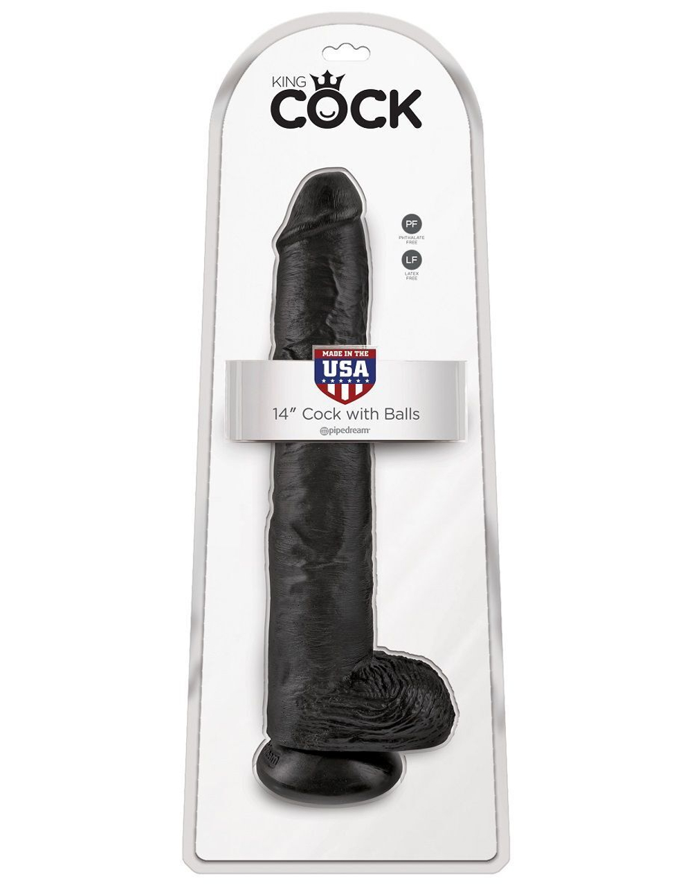 Чёрный фаллоимитатор-гигант 14 Cock with Balls - 37,5 см. (Цвет: черный)