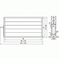 Клапан воздушный с электроприводом GRUNER DRr 800x500+341-230-05