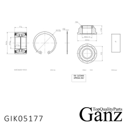 Подшипник ступицы передний Audi A3 (8L) 96-, Audi TT (8N) 98-, Seat Leon I 99 GANZ GIK05177