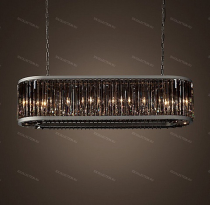 Люстра WELLES SMOKE CRYSTAL RECTANGULAR Restoration Hardware