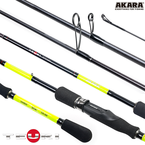 Спиннинг штекерный угольный 2 колена Akara Teuri MHS762 TX-30 (14-35) 2,3 м