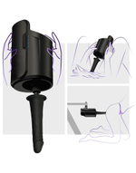 Черный полый фаллоимитатор для KIIROO Keon - 19,1 см. (Цвет: черный)