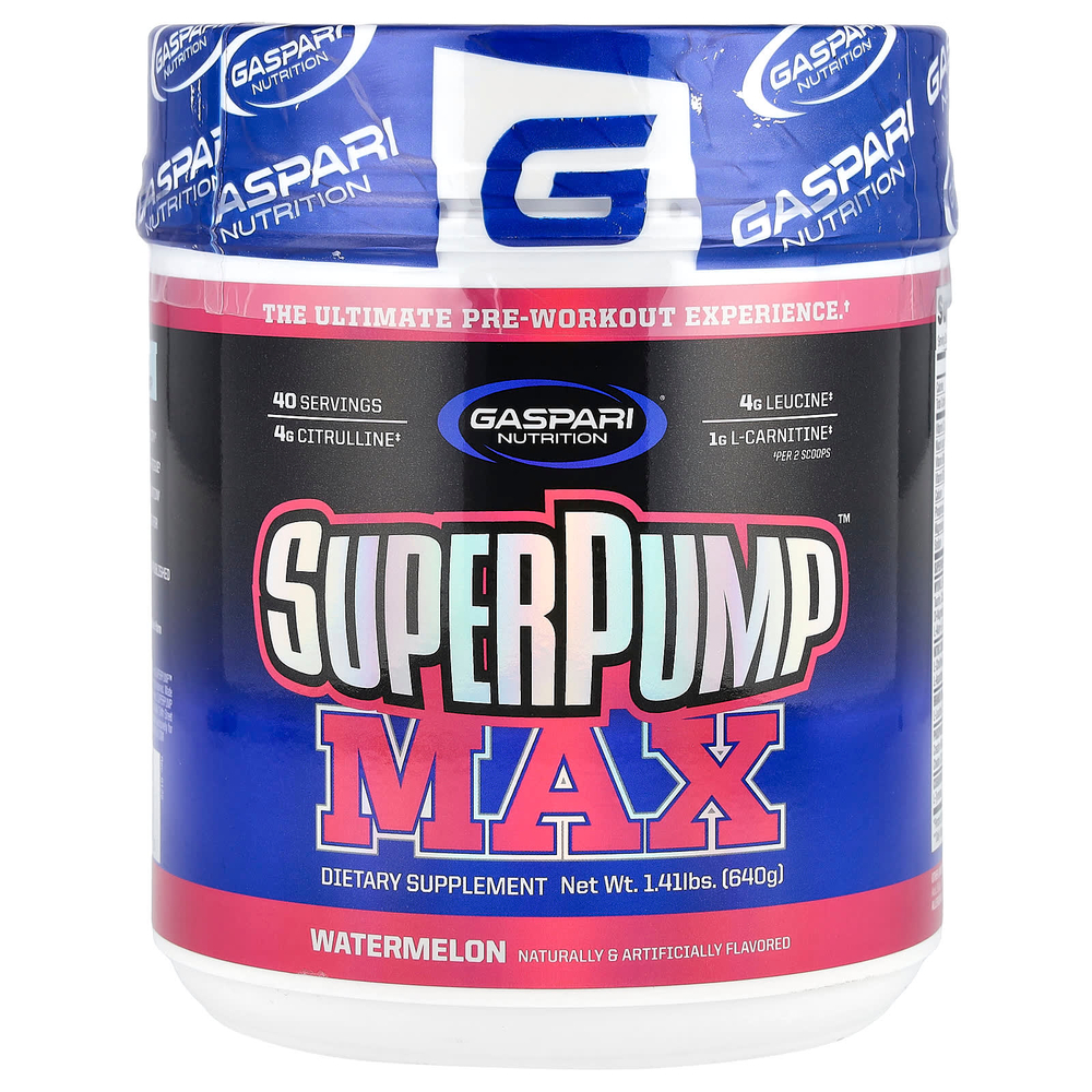 Gaspari Nutrition, SuperPump ™ Max, арбуз, 640 г (1,41 фунта)