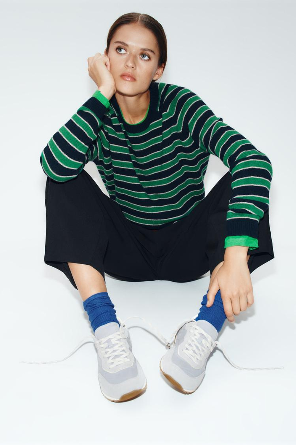 ZARA БЕГОВЫЕ КРОССОВКИ BAREFOOT, СИНИЙ