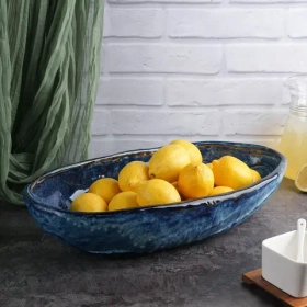 Блюдо 5,5 л, 50*29 см,фарфор,серия "Aqua Blue", P.L. - Proff Cuisine