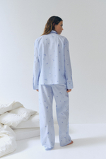 Пижама из хлопкового поплина с цветами - H&M