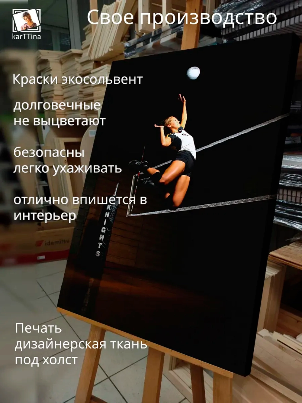 Картина "Женский волейбол", модульная 30х40см 1шт.