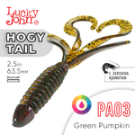 Твистер Lucky John Hogy Tail 2.5" (63.5 мм), 9шт/уп