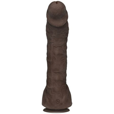 Коричневый фаллоимитатор-гигант Prince Yahshua ULTRASKYN 10.5” Cock with Removable Vac-U-Lock Suction Cup - 27,4 см. (Цвет: коричневый)