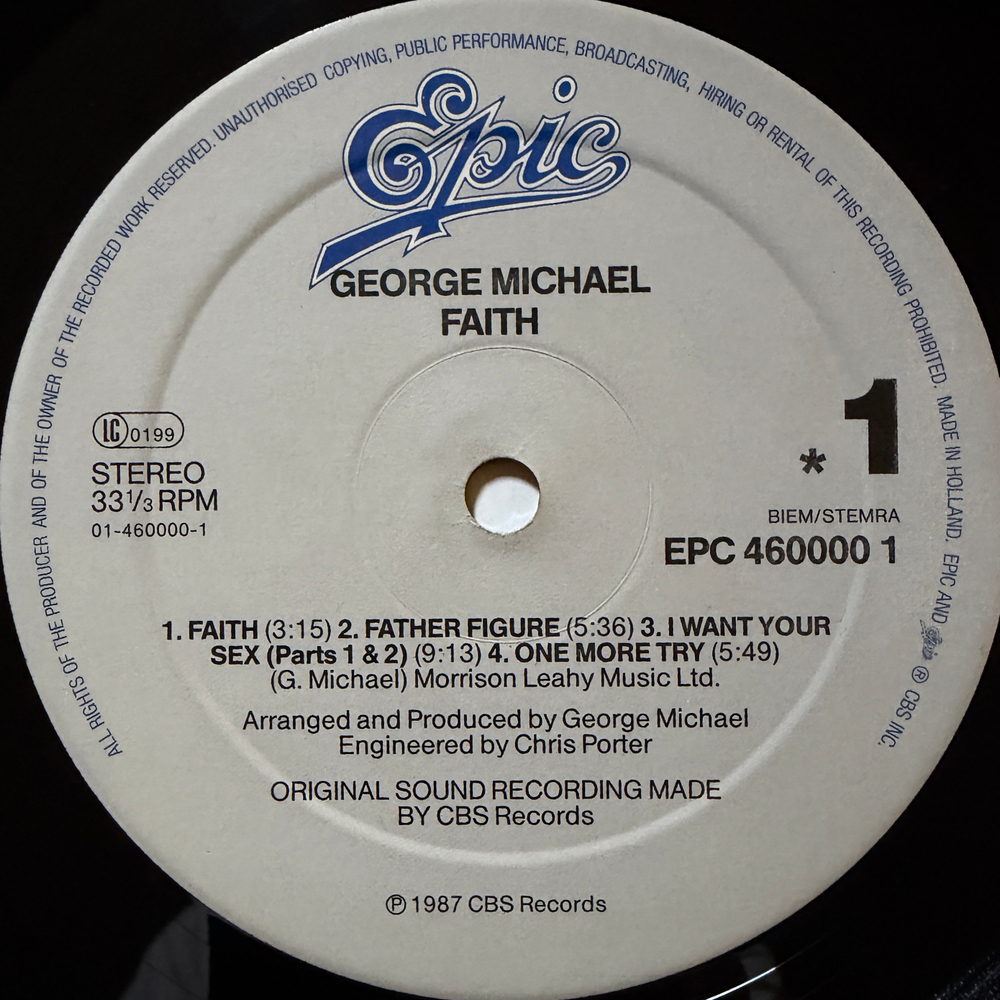 George Michael - Faith (Голландия 1987г.)