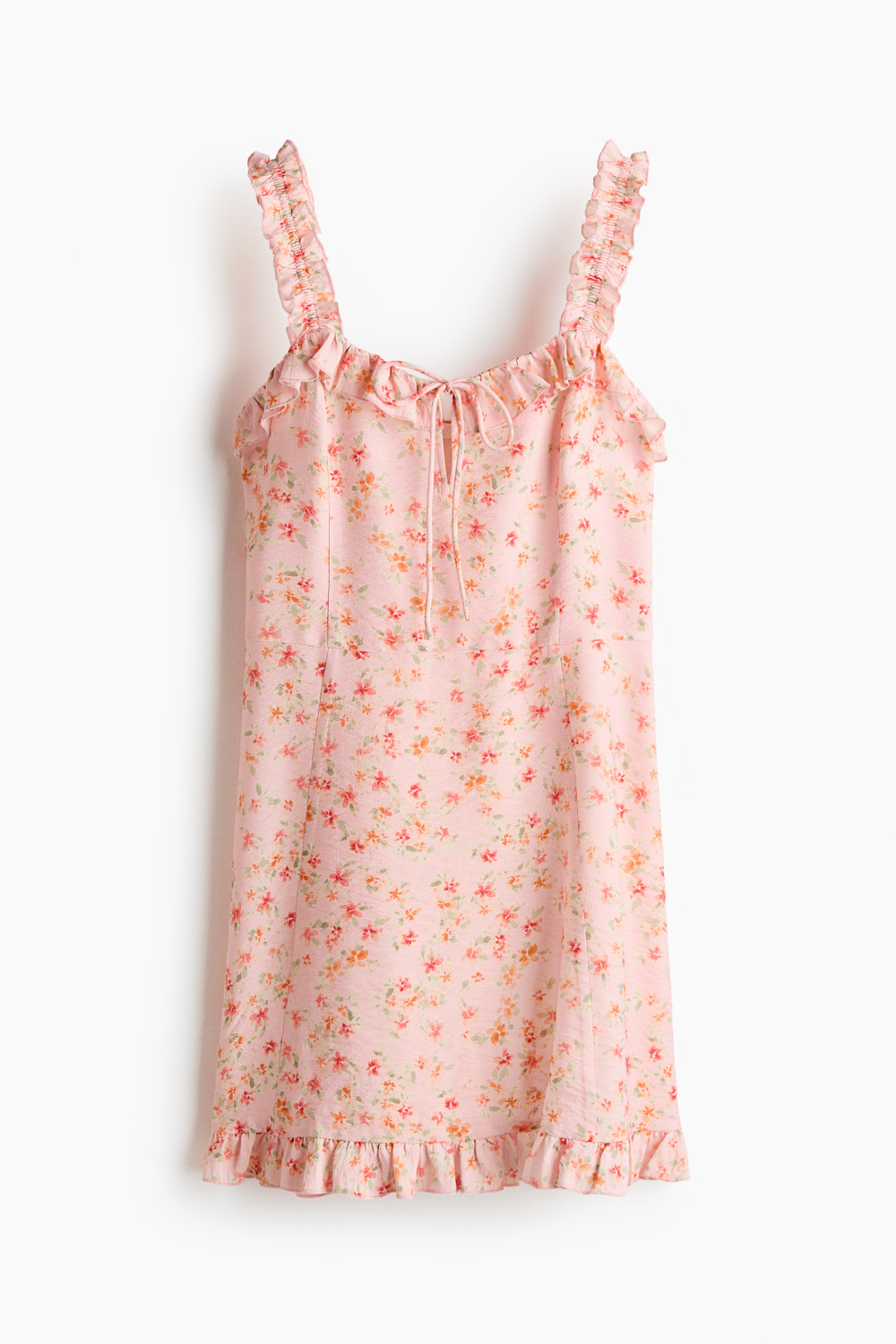 Креповое платье с оборками - H&M