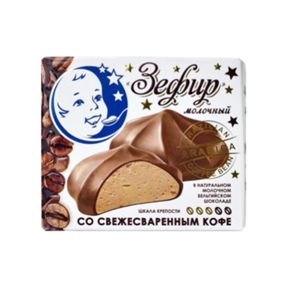Зефир Пастухов Молочный с кофе в мол бельг шоколаде 60г, шт