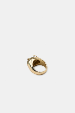 ZARA МЕТАЛЛИЧЕСКОЕ КОЛЬЦО С КАМНЕМ, ЗЕЛЕНЫЙ