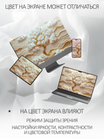 3D фотообои золотое дерево с облаками