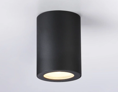 Светильник накладной TN22799 BK черный IP44 GU10 max 12W D65*90