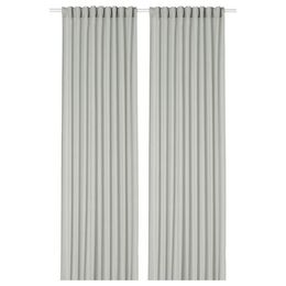 Комплект штор IKEA ROSENROBINIA (РОЗЕНРОБИН), Светло-серый, 145x250 см, 2 шт