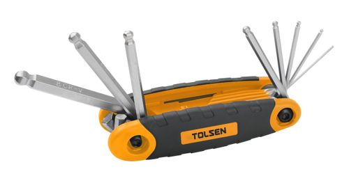 TOLSEN (TT20068) Набор шестигранников, 1,5-8 мм, складной, 8 предметов